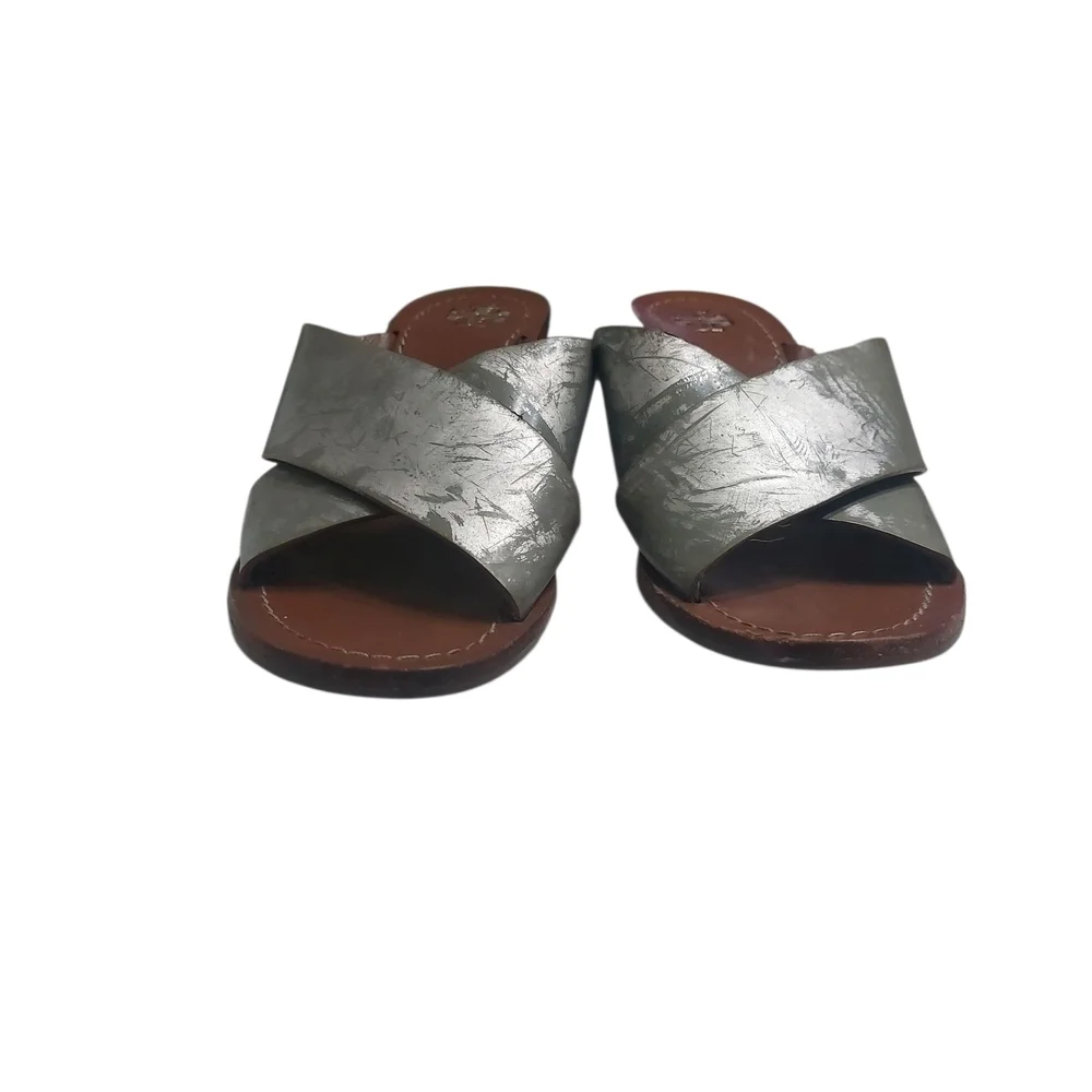 Tory Burch Silver Sandals Elegant Design